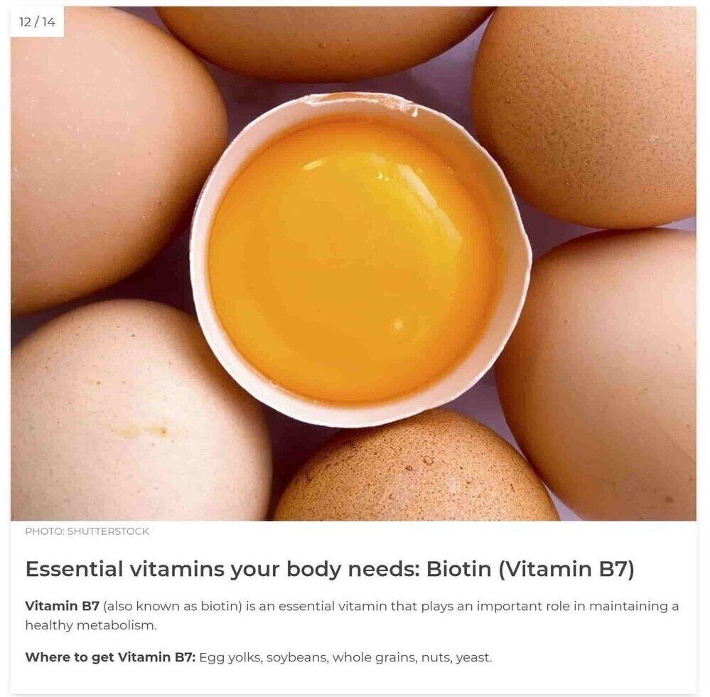 Essential vitamin b7